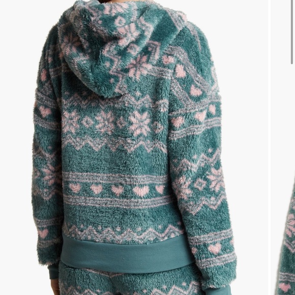 Honeydew Aspen Fair Isle plush hoodie Women’s medium - Picture 3 of 4